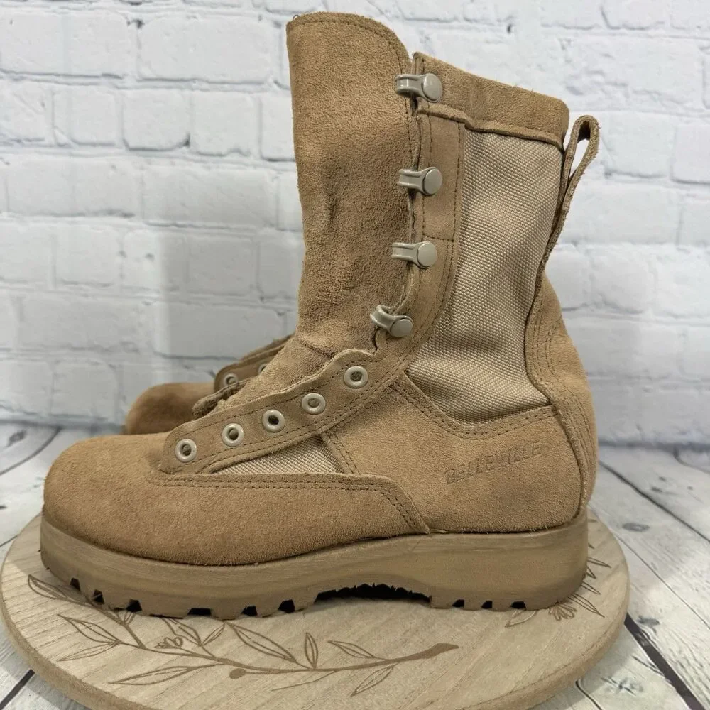 Belleville 790G Gore-Tex Vibram Military Combat Boots Tan Tactical Made USA 4.5R